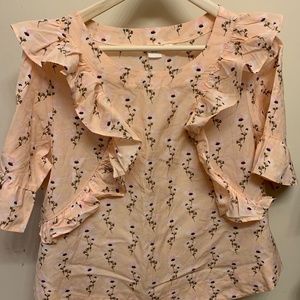 Pink Gap floral blouse